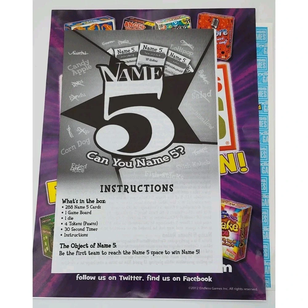 Name 5 Board Can You‎ Endless Learn School Learning Game Age 12+ SEE B60.0GA1858
